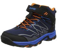 Hi-Tec Blackout Mid WP JR, Zapatillas para Caminar, Azul Marino Naranja Lago, 37 EU