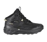 HI-TEC - Botas Montaña Hombre Fuse Trail Mid WP | Botas Trekking Hombre con Membrana, Suela de Caucho, Estabilizador Trasero | Ideal para Trekking, Senderismo y Montaña | Black/Dune, 43