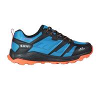 HI-TEC Muflon Low, Zapatillas de Trekking y Senderismo Impermeables para Hombre, Calzado de Montaña (TOUBKAL Low WP Black/Turkish Tile/Red Orange, 40)