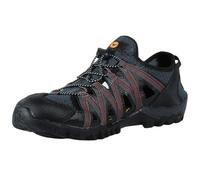 Hi-Tec NARVAL Sandalia deportiva hombre/Sandalia Trekking hombre (Charcoal/Black/Biking Red, Sistema tallas calzado EU, Adulto, Números, mediano, 45)