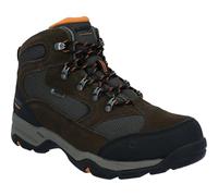 Hi-Tec Storm WP Wide, Zapatillas para Caminar Hombre, Chocolate Dk/Taupe Dk/Naranja Quemada, 41 EU Ancho