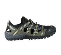HI-TEC - Sandalias Deportivas Hombre Verano PAMPA | Sandalias Trekking Hombre, Senderismo, Punta Cerrada | Ligeras, Cómodas, Ideales para Exterior, Montaña, Playa | Olive/Black/Olive Grey, 40