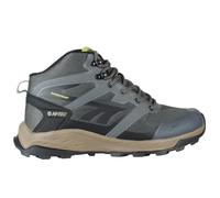 HI-TEC Toubkal Mid WP -zapatillas senderismo hombre, botas trekking, membrana impermeable, protección contra humedad, lengüeta acolchada, tirador trasero, soporte y confort, agarre superior en montaña