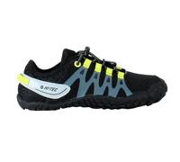 HI-TEC - Zapatillas Barefoot Niño Abyss Junior | Deportivas Barefoot Niño Montaña, Senderismo | Calzado Respetuoso, Cómodo, Minimalista | Ligero, Transpirable y Flexible | Black-Lime, 31