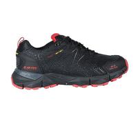 HI-TEC Zapatillas de Trekking Hombre RONCAL Low,Calzado Senderismo Hombre, Soft Shell Impermeable (KINYETI WP Black/Molten Lava/Spectra Yellow, 41)