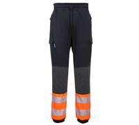 Portwest Pantalón De Alta Visibilidad Kx3 Flexi, Tamaño: M, Color: Negro/Naranja, KX341KORM