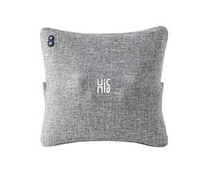 Hi5 Bravo Plus - Cojín de Masaje shiatsu con función de Calor, Apagado automático, Lavable para Hombros, Cuello, Espalda y piernas, Gris