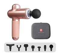 Hi5 Sportster 10329 - Dispositivo de masaje de percusión de tejido profundo ultra silencioso, color oro rosa, con 7 cabezales de fijación y funda conveniente, 2 kg
