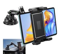 HIAHXC Soporte para tablet para coche, iPad, soporte de coche con ventosa, accesorio frontal, universal, giratorio 360°, para tablets y smartphones de 4,7 a 9,7 pulgadas