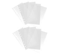 HIAKDOFT 10 Piezas Bolsillos para Carpeta Transparentes de PP Resistente Unidades Organizadores Compactos para Planificador Semanal Sobres para Presupuesto y Documentos Compatibles con