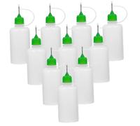HIAKDOFT 10 Piezas Botellas Aplicadoras de Pegamento con Punta Aguja de Dispensador Preciso para Manualidades y Industrial