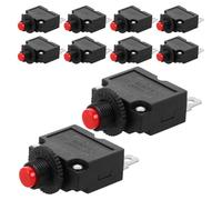 HIAKDOFT 10 Piezas Protector Térmico Sobrecarga con Botón Manual Reinicio Unidades Disyuntor Eléctrico para Circuito Motor Hogar y Taller Bornes Conexión Rápida Compatible con Motores y
