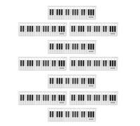 HIAKDOFT 10 Piezas Regla Plástica Transparente con Motivo Piano de Unidades Regla Métrica para Dibujo Geométrico Escolar Material Didáctico para Estudiantes y Aula