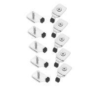 HIAKDOFT 10 Piezas Tope Extremo de Riel para Cortinas de Hierro Resistente de Accesorio para Rieles Hogares Oficinas y Hoteles Diseño Multipropósito para Cierre y Parada Segura