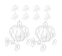 HIAKDOFT 10 Piezas Unidades Cajas Dulces Calabaza Hierro Decorativas para Bodas Cumpleaños Halloween Soporte Regalos Festivos