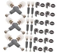 HIAKDOFT 100 Juegos Conectores para Muebles con Cierre de y Rueda Excéntrica Kit de Fijación Estable para Armarios y Gabinetes Fácil Instalación Acabado Negro Mate Reemplazo Duradero