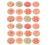 HIAKDOFT 100 Piezas Botones de Madera Vintage con Patrones Mixtos para Costura Manualidades Edredones y Prendas Tejidas Hechos Mano