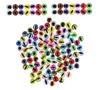 HIAKDOFT 100 Piezas Ojos para Muñecas Ojos Decorativos Simulados para Manualidades DIY Juguetes Peluches Accesorios Divertidos