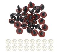 HIAKDOFT 100 Unidades Uso Versátil con Arandelas de Plástico de Seguridad Marrón 14mm para Manualidades en y Proyectos de Ganchillo