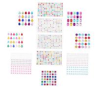 HIAKDOFT 11 hojas Pegatinas Diamante Autoadhesivas para Manualidades DIY de Cristal Acrílico Brillante para Decoración y Niñas Adhesivos Creativos para Cumpleaños y Proyectos Creativos