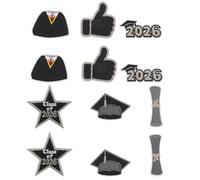 HIAKDOFT 12 Piezas Parches Termoadhesivos Bordados Graduación Accesorios DIY para Ropa Sombreros y Jeans Parches Decorativos Resistentes para Personalizar Prendas y Reparar