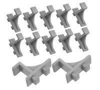 HIAKDOFT 12 piezas Unidades Clips Soporte Estantes Plástico para Frigorífico y Congelador Montaje Fácil Recambio Refrigeración Estable y Versátil