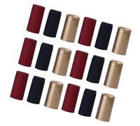 HIAKDOFT 150 Piezas Tapas Termoencogibles para Botellas de Vino Film de Sellado Plástico Resistente Capsulas de Rojo Negro y Dorado para Sellar Botellas con Soplador de Calor