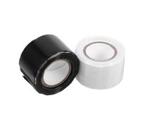HIAKDOFT 2 Cinta de Reparación Autoadhesiva de Silicona para Sellado de Fugas Mangueras Reparaciones de Emergencia Uso Multisectorial Color Blanco y Negro