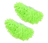 HIAKDOFT 2 Paños Reutilizables de Chenilla para Fregona Pequeña 25,4 X 11,5 Cm, Compatibles con Mopas de Barrido Seco, Almohadillas Lavables para Limpieza Húmeda y Seca de Suelos