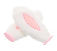 HIAKDOFT 2 Piezas de Orejas de Conejo Largas de Color Claro para Casco Accesorios para Casco de Moto y Bicicleta Decoración de Peluche Suave Adornos Divertidos de Esquí y Scooter Eléctrico