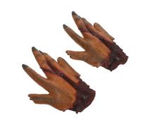 HIAKDOFT 2 Piezas Manos Falsas Terroríficas y Realistas para Halloween Decoración Reutilizable de Cortadas Sangrientas para Casas Embrujadas Fiesta y Disfraces de Zombie