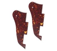 HIAKDOFT 2 Piezas partes de guitarra acústica protector de guitarra golpeador española Pegatinas guardia Pickguard para la PVC Brown