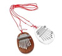 HIAKDOFT 2 Piezas Piano De Pulgar Kalimba Principiante Kalimba Pequeño Instrumento Piano De Pulgar De Ocho Tonos Madera