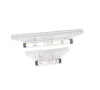 HIAKDOFT 2 Piezas Reglas Paralelas Rodantes Transparentes de Plástico para Medir y Dibujar Herramienta Multifuncional para Estudiantes Artistas Ingenieros y Profesores Ligera y Portátil