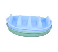 HIAKDOFT 2 Piezas Soporte Reutilizable para Tacos con Separadores Bandejas para Tortillas Resistente al Microondas para Familiar y Preparación de Comidas Azul y Verde