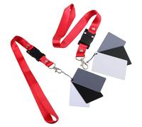 HIAKDOFT 2 Piezas Tarjetas de Balance de Color Negro Gris y con Correa para Cuello Precisión Exposición y Calibración para Fotografía y Vídeo Portátiles y Versátiles