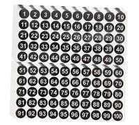 HIAKDOFT 20 hojas Etiquetas Numéricas Autoadhesivas Pegatinas Impermeables para Clasificación y Organización Numeración para Gestión de Inventarios y Proyectos DIY