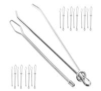 HIAKDOFT 20 Piezas de Enhebradores Metálicos para Cordones Elásticos Pinzas Abiertas y Cerradas Herramienta para Enhebrar Cuerdas y Reparar Ropa Kit de Costura Práctico y Duradero