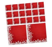 HIAKDOFT 20hojas Servilletas Navideñas Rojas Estampado De Copos Toallas De Papel Desechables Para Fiestas Decoración De Centros De Mesa Para Fiestas De Navidad