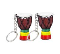 HIAKDOFT 2piezas Llavero De Tambor Africano Adorno De Llavero Accesorio Para Fiesta