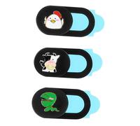 HIAKDOFT 3 Piezas Protector de Cámara Web Duradero Cubierta de Privacidad con Diseño Animal para Ordenador y Teléfono Pack de Unidades Fáciles de Instalar Anti-Hacking y Compacto