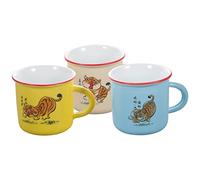 HIAKDOFT 3 Piezas Taza Infantil de Cerámica para Taza de Agua para Hogar y Escuela Diseño Elegante y Seguro