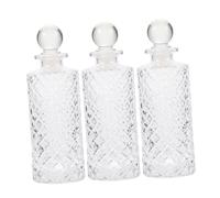 HIAKDOFT 3 Piezas Unidades Botellas Difusoras Vidrio Transparente para Aromaterapia Recargables Frascos Vacíos para Aceites Esenciales y Perfumes Uso DIY