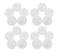 HIAKDOFT 30 Bolas Sonoras Blancas para Juguetes de Ñiño Insertos Sonoros de Plástico 28 MM Pack de 30 Unidades para Manualidades Reparación de Muñecos y Desarrollo Sensorial Infantil