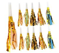HIAKDOFT 30 Piezas de Trompetas de Flecos Multicolor para Fiestas Infantiles Cumpleaños y Celebraciones Trompetas de Plástico Seguras y Decorativas