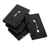 HIAKDOFT 4 Cintas de Casete Vírgenes Negras para Decoración de Pared Cintas Vacías para Manualidades DIY Accesorio Artesanal Retro Vintage Pack de 4 Unidades