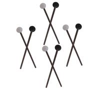 HIAKDOFT 4 pares para de Lengua Palos de Goma con Mango de Madera Accesorios para Caja y Pequeños Mallets de Percusión Versátiles para Xilófono y Marimba