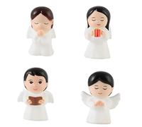 HIAKDOFT 4 Piezas Figuras de Ángeles Orantes Decorativas para Escritorio Estatua de Querubín con Adorno para Mesa y Detalles Exquisitos y Alta Estabilidad