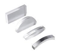 HIAKDOFT 4 piezas Kit de Lentes Ópticas de Vidrio para Enseñanza Física Incluye Lente Convexa Cilíndrica Semiesférica Rectangular y Espejo Cóncavo Convexo para Experimentos de Refracción y