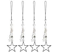 HIAKDOFT 4 Piezas Phone Pendant Chains With Star Charms Lightweight Mobile Phone Lanyards For Women And Stylish Anti-lost Wrist Strap Accessories
